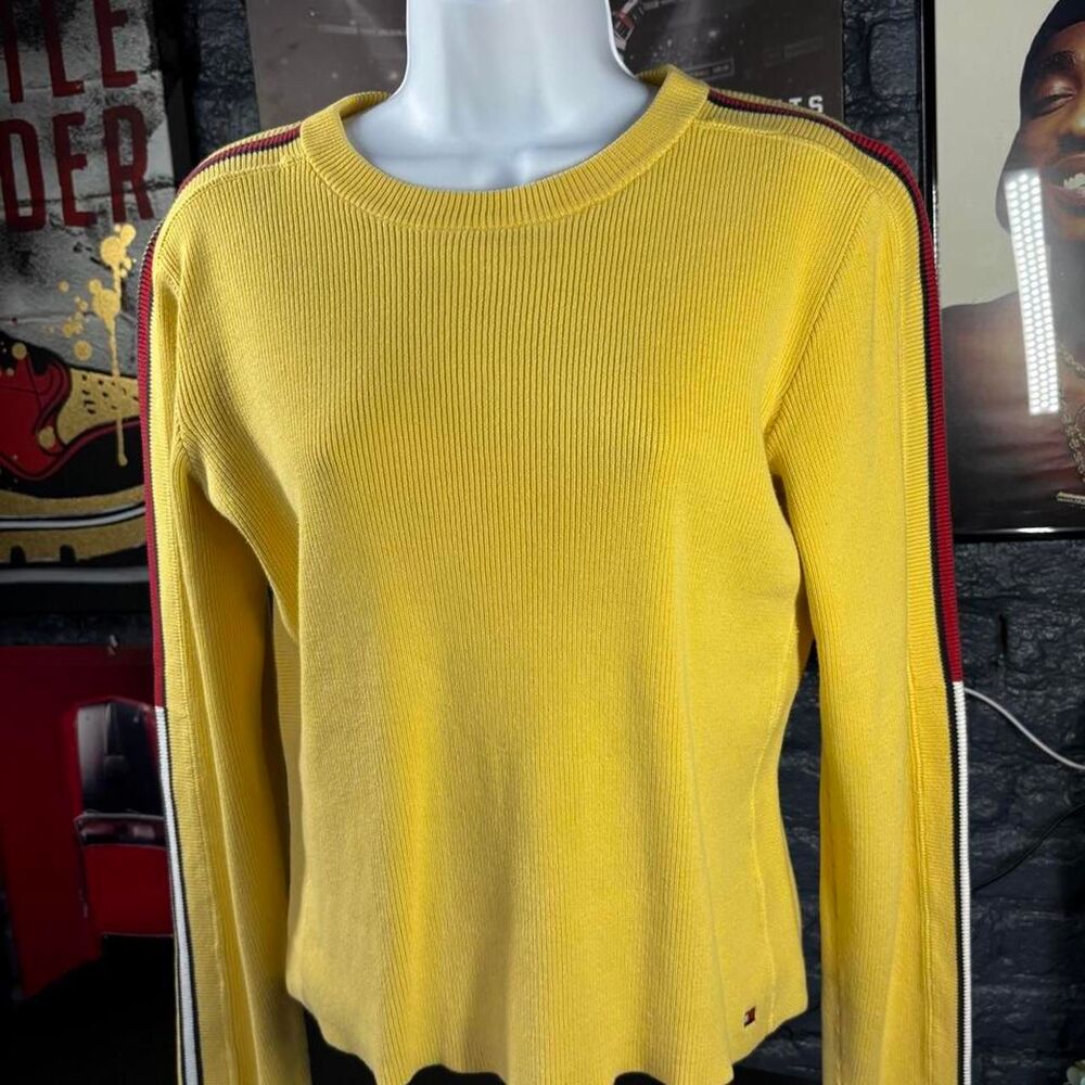 Tommy Hilfiger Jeans Vintage 2002 Yellow Ribbed Sweater – Women’s L